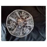 vintage crystal candy dish with a lid