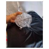 vintage crystal candy dish with a lid
