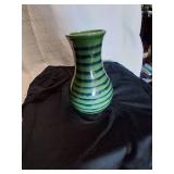 Cool Blue & Green Striped Vase