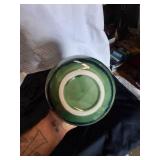 Cool Blue & Green Striped Vase