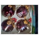 Holiday Time Glass Ornaments