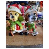 Bobble Head Dogs Dressed as Santa