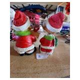 Bobble Head Dogs Dressed as Santa