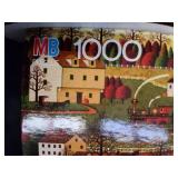 1000 Piece Puzzle With Blow up Roll Up Puzzle Mat.