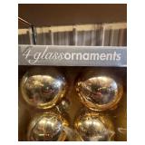 Gold 4 Glass Ornaments
