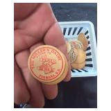 Vintage Milk Bottle Caps & 2 Glass Wine Stoppers