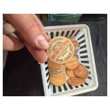 Vintage Milk Bottle Caps & 2 Glass Wine Stoppers