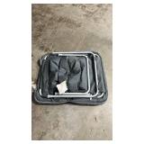 Folding Chair with Plush Gray Cushion