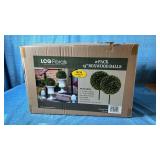 LCG Florals 15-inch Boxwood Ball Set with Stands - Retail: $60
