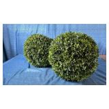 LCG Florals 15-inch Boxwood Ball Set with Stands - Retail: $60