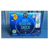 Members Mark Quick Dissolving Shock, Step 3, Stabilized for all Pools and Spas, 20 pack of 1lb Pouches and 10 Test Strips