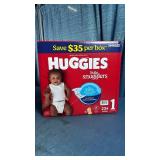 Huggies Little Snugglers, Size 1 (up to 14lb), 234 Diapers