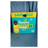 Pampers Swaddlers Diapers, Size 1 (8-14 Pounds) 210 Count