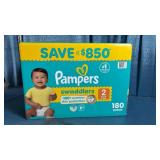 Pampers Swaddlers Size 2 (12-18lb) Diapers - 180 Count Box  - Retail: $45
