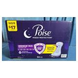Poise Overnight Bladder Leak Pads - 84 Count Extra Coverage (Size 8)