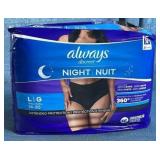 Always Discreet Night Underwear Size L, 16 Count