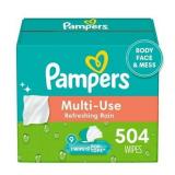 Pampers Multi-Use Body Face and Mess Wipes - Refreshing Rain- 504ct