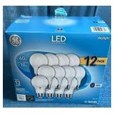 GE Daylight LED 60W Equivalent General Purpose A19 Light Bulbs (12 Pack)