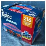 Ziploc Storage Quart Bags with Grip  n Seal Technology  216 Count