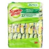 Scotch-Brite Scrub Sponges Heavy Duty Yellow 24 Count