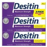 Desitin Maximum Strength Zinc Oxide Diaper Rash Paste  4.8 oz  3 Pack