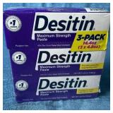 Desitin Maximum Strength Zinc Oxide Diaper Rash Paste  4.8 oz  3 Pack