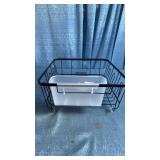 Black Wire Dish Drainer with Plastic Utensil Holder