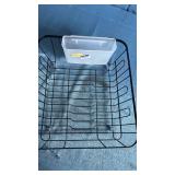 Black Wire Dish Drainer with Plastic Utensil Holder