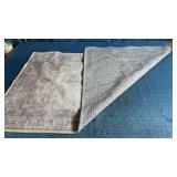 Members Mark Grey Art Accent Rug with White Border
