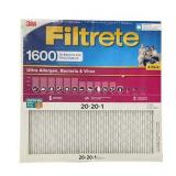 Filtrete Ultra Allergen 2X Bacteria & Virus Filter (1600 MPR)  20x20x1 (4 Pack)