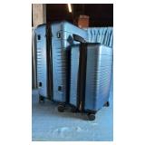 2-Piece Hardside Luggage Set in Metallic Blue