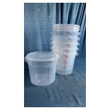 Commercial 6-Quart Food Storage Containers with Lids - Set of 6