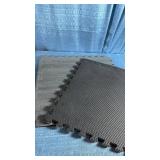 9c set Woodgrain Patterned Gray Interlocking Foam Exercise Mats