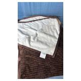 Luxury Plush Brown and White Throw Blanket