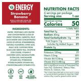 V8 +ENERGY Strawberry Banana Energy Drink, Made with Real Vegetable and Fruit Juices, 8 FL OZ Can (Pack of 6)