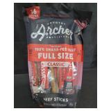 100% Grass-Fed Beef Sticks, CLASSIC, Full Size 1oz (16Pack)(Total 16oz)