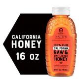 NATES 100% PURE RAW & UNFILTERED CALIFORNIA HONEY 16 oz SELL BY 08/2025