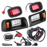 LED Headlight Tail Light Kit Compatible with Club Car DS Golf Carts 1993-UP 12V Street Legal Light Kit with Turn Signal Wire Harness Compatible with Club Car DS for Gas and Electric - Retail: $127
