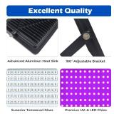 inSharePlus 2 Pack 100W UV Flood Light, IP66 Waterproof Outdoor High Power Black Lights with UL Plug (3.3ft Cable), 395nm-405nm Blacklight for Glow Party, Stage, UV Glue Resin Curing Paint, Collection