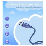 Bywulanda Upgrade USB Type C Kids Headphone for School, 94dB Safe Volume Limited, HD Stereo Sound, Foldable Lightweight On-Ear Headphones for BoysGirlsStudentsTabletTravel (Dark Blue) - Retail: $17