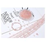 LAIDANLA 800PCS Glass Beads Pink Color Crystal Beads Assorted Crystal Beads with Container Box for DIY Necklace Bracelet Earring Jewelry Making - Retail: $9