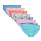 Hanes Ultimate Girls Underwear Pack, Organic Cotton Panties for Girls, Hipster Kids Underwear, 8-Pack (Colors May Vary) Size 8 - Retail: $11