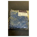 Valea Home Blackout Valance Curtains Waterproof Soft Rod Pocket Valance for Kitchen and Bathroom Window Room Darkening Valances for Bedroom, 52 inch x 18 inch, Navy Blue - Retail: $12