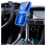 LISEN Cup Phone Holder [No Shaking] Phone Holder for Car, 360 Adjustable iPhone Holder for Car Accessories for Women Truck Jeep Golf for iPhone 17 Pro Max 16 15 14 13 Samsung S25 All 4-7