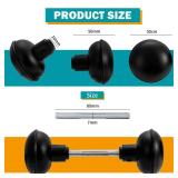 newliplace 1 Set Vintage Old Style Door Knob Set with Spindle, Antique Door Knobs Replacement Set for Interior Doors, Matte Black - Retail: $11