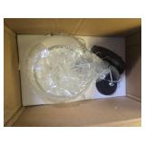 Audickic Pendant Lights Kitchen Island, 7\ Modern Black Hanging Lights Fixtures with Clear Glass Globe Shade, Kitchen Island Lighting for Bathroom, AD-22280-1P-BK-C - Retail: $46in