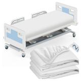 2 Pack Hospital Bed Sheets 36\ x 80\in x 9\in, Hospital Bed Fitted Sheets for Home and Hospital Care Beds, Soft Hospital Bed Sheets with Elastic All Around, White - Retail: $20in