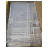 Freebat 6 Pack Closet Organizers and Storage,Clear Stackable Plastic Storage Bins with Lids Magnetic Doors,Clothes Organizers and Storage,Plastic Craft Containers for Wardrobe Kitchen Bathroom Office 