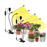 bseah Grow Light Plant Light Indoor Plants, Full Spectrum Clip Plant Growing Lamp, 10-Level Dimmable, Auto On Off Timing 3 9 12Hrs (2 Pack) - Retail: $24