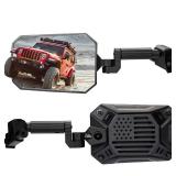 JOYTUTUS Mirrors Doors Off Compatible with 2018-2023 Wrangler JLJLU and Gladiator JT, JL Side Mirrors with Ball Adapter, Wider View No Vibrate and Wobble (NOT FIT 2024 2025 Wrangler and Gladiator JT) 